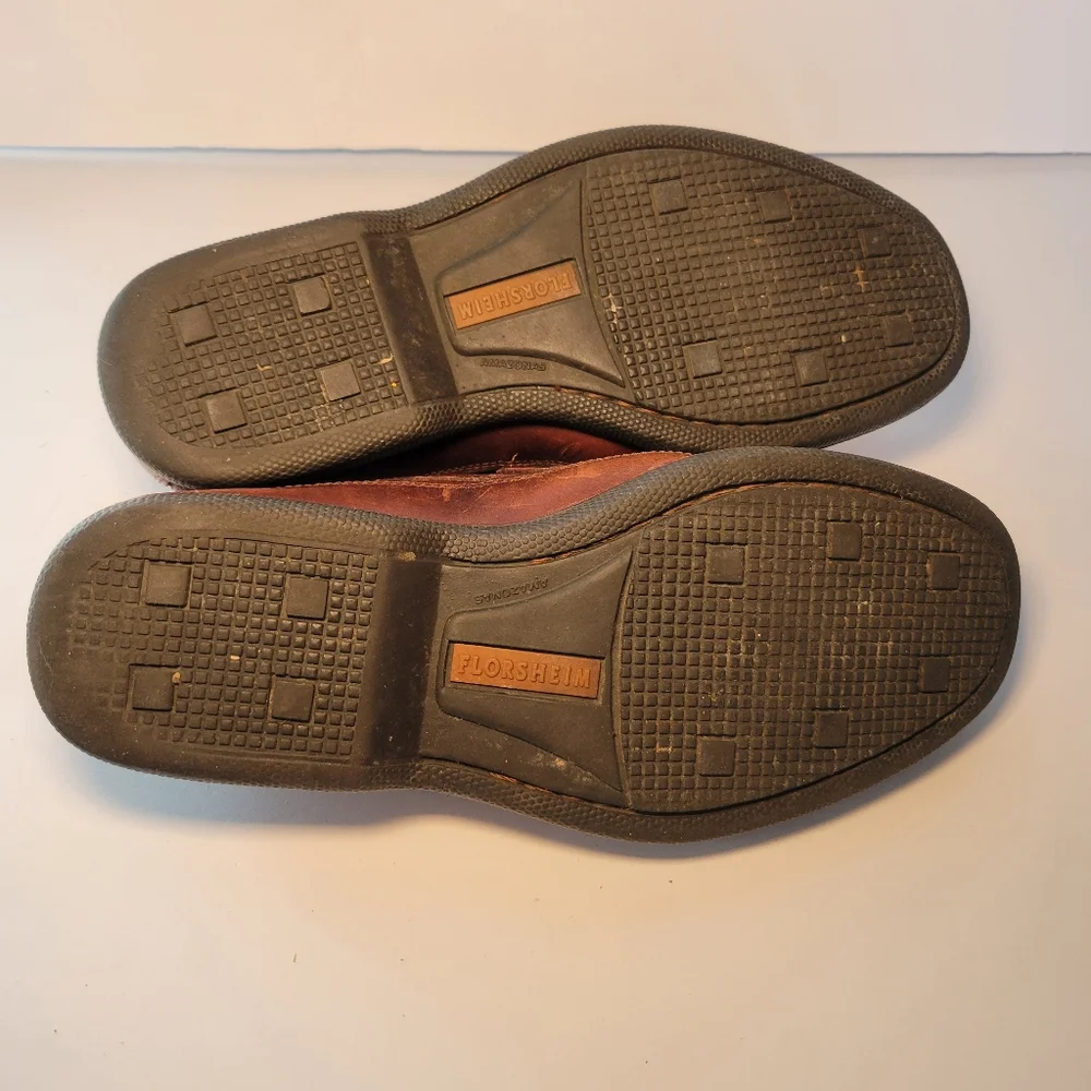 FLORSHEIM Men's 9D Brown Leather Moc Toe Tassel Kiltie Loafers‎ 18170 Brazil